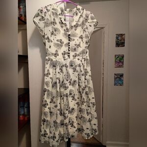 Black White Spider Moth Dress